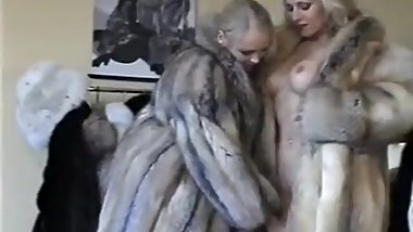 Lesbians in a fur shop