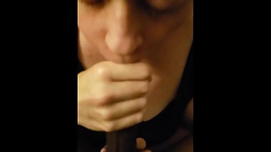 Lesbian deepthroat  blow job sloppy head swallows load best head freak