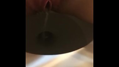 girl peeing up close