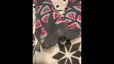 Teen girl socks up close ASMR